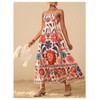 RoseSeek Women's Boho Summer Maxi Sundresses Floral Print Spaghetti Strap