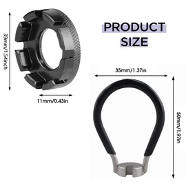 Motroce Bike Spoke Adjustment Wrench Bicycle Rim Truing Tool Set,6 Sizes 8 way Wrench Tool,6 in 1 Bike Wheel Spoke Tool for Truing and Repairing Cycling Wheels