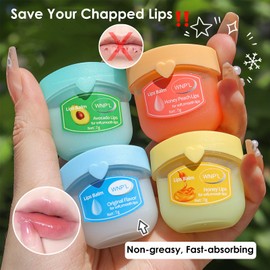 Lip balm Set, 4 Packs Lip Balm Multipack Long Lasting Lips Moisturizer Intensive Lip Repair Treatment for Cracked, Dry and Chapped Lips Day Night Lip Care (4Pcs (Colorful Package))