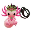 Llavero 3D PVC Ajolote Rosa Yul Glitter Accesorio BY MEXICO