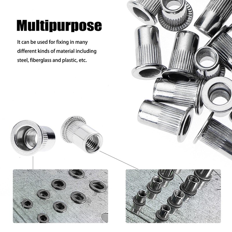 Gueenky Pack of 150 Rivet Nuts M5 Stainless Steel Rivet