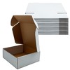 8x8x3 inch Shipping Boxes, White Corrugated Cardboard Box Literature Mailing