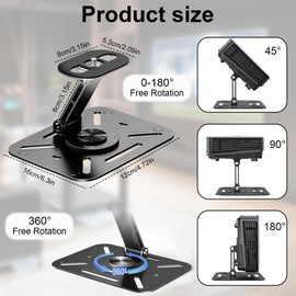 Chingcoo Projector Stand, Projector Mount, Projector Mount Wall, Projector Stand, Small Desktop, Projector Stand, Projector Mount with 1/4 Inch Screw Interface (Black)