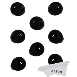 ALXCD Earbud Tips Compatible with Galaxy Ear Tips, 4 Pair Black Anti-Slip Silicone Replacement Ear Tips Compatible with Galaxy S7edge S7 S6edge, Level U EO-BG920 Earphone (Black 4 Pair)