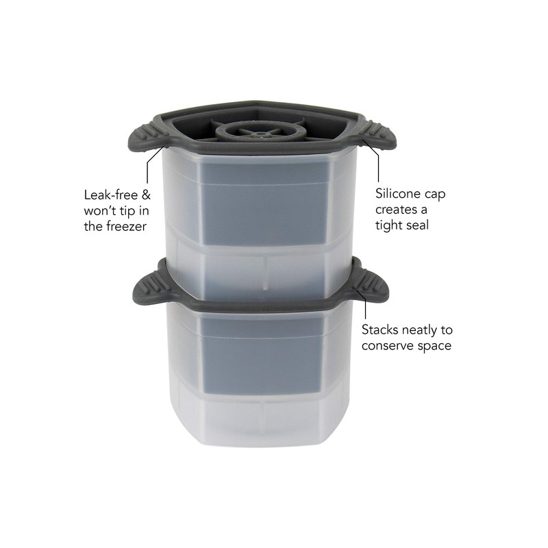 Tovolo 81-34440 Leak-Free, Rose Ice Cube Stackable with Tight Silicone