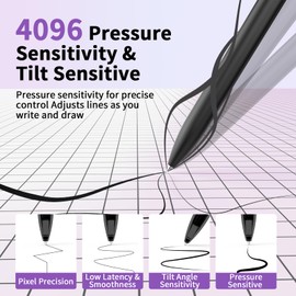 EMR Stylus Pen for Remarkable 2 Pen with Eraser, Digital Replacement Pen for Remarkable 2 Tablet Alternative Marker Plus Support 4096 Pressure Sensitivity/Palm Rejection/Tilt with 5 Soft Pen Tips