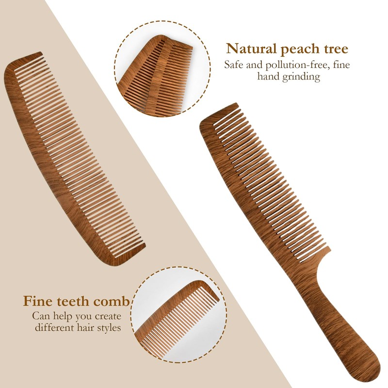 Wooden Hair Comb, Detangling Antistatic Hair Comb, Handmade Wooden Hair