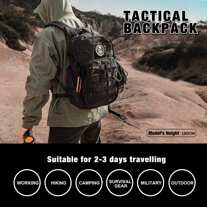 Mardingtop Tactical Backpack 25L Military Backpack for Army Molle Motorcycle