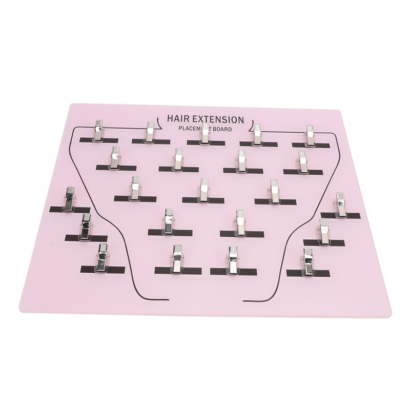 Wig Extension Holder Board Acrylic 22 Stainless Steel Clips Hair
