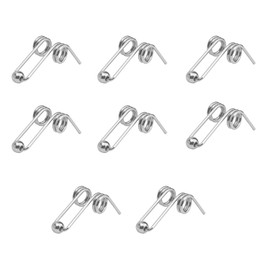 (8PCS) Double Return Torsion Springs for Curling Iron Rod - Part Replacement Accessories for Hair Rollers (Length: 24mm; Wire Diameter: 1.0mm)