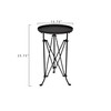 Creative Co-op EC0113 Round Metal Accent Table, 25", Black