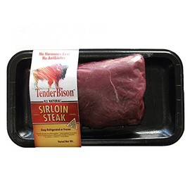 Bison Sirloin Steak - Count of 6 (6-8 oz. each) Made with North American Buffalo - TenderBison