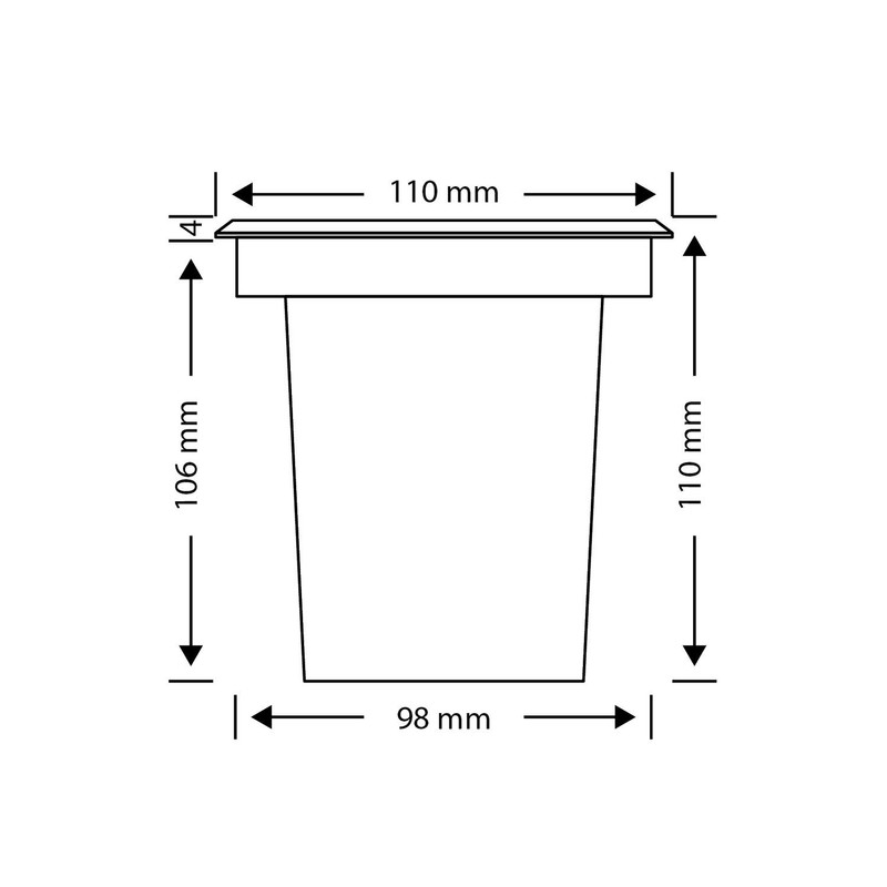 ledscom.de Reja Recessed Floor Spotlight for Outdoor Use Stainless Steel