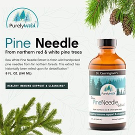 PURELY WILD Raw Pine Needle Extract by Dr Cass Ingram - Whole Food Liquid Supplement That Contains Pine and Spruce Extracts, Oregano Oil & Apple Cider Vinegar - Best for Immune Support - 8 fl oz