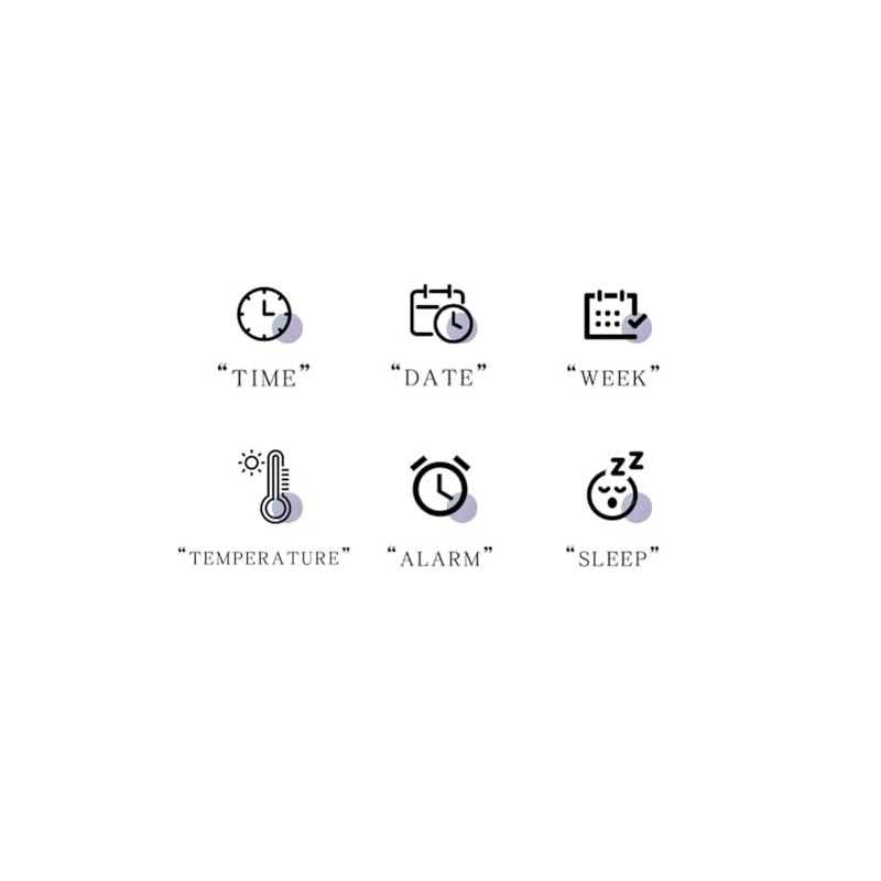 DUOBAGMA Digital Clock for Bedroom Home Digital Display Screen with