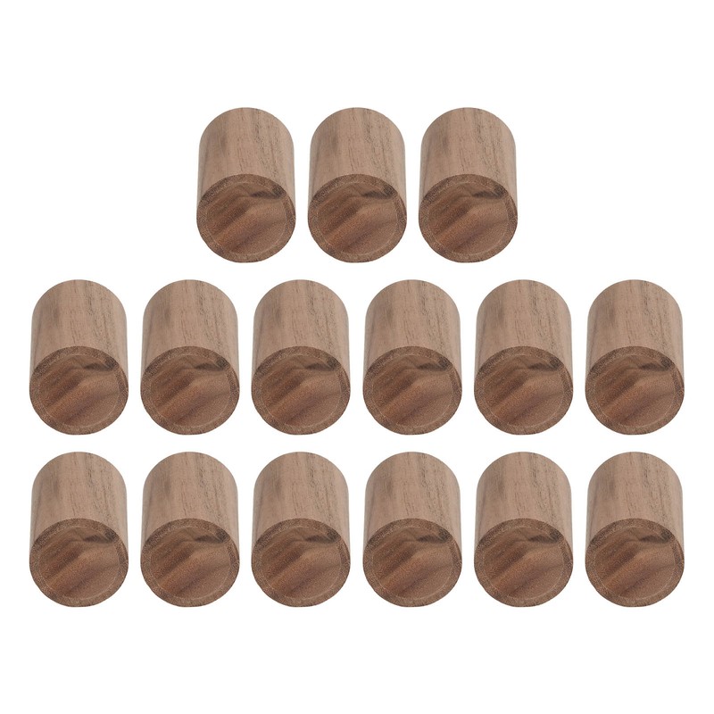 15pcs Essential Oil Car Diffuser Round Shape Simple Compact Walnut