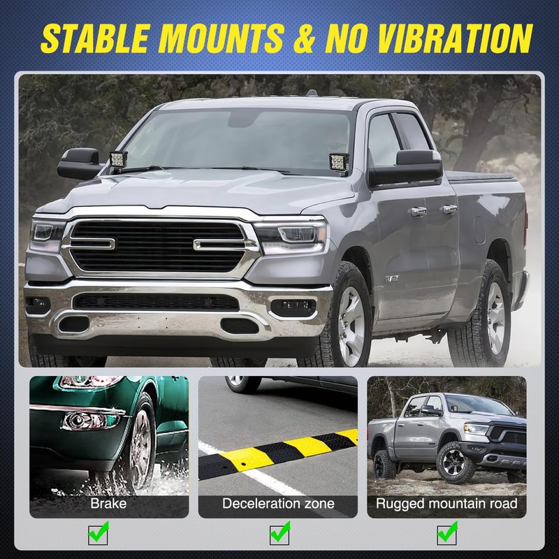 Nilight Ditch Light Brackets Hood Hinges Mount Brackets for Auxiliary