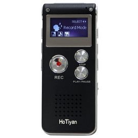Voice Recorder 16GB Capacity Voice Activated Recording Device Digital Voice Recorder for Lectures, Meetings, Interviews Audio Recorder with USB Rechargeable WAV/MP3 Tape Recorder (16GB)