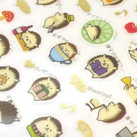 Gold Foil Schedule Sticker [Hedgehog] Cute Notebook Deco TM01036