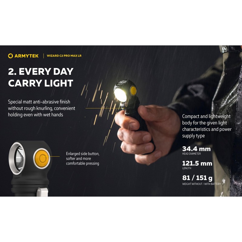 Armytek Wizard C2 Pro Max LR - 3870 Lumens Warm