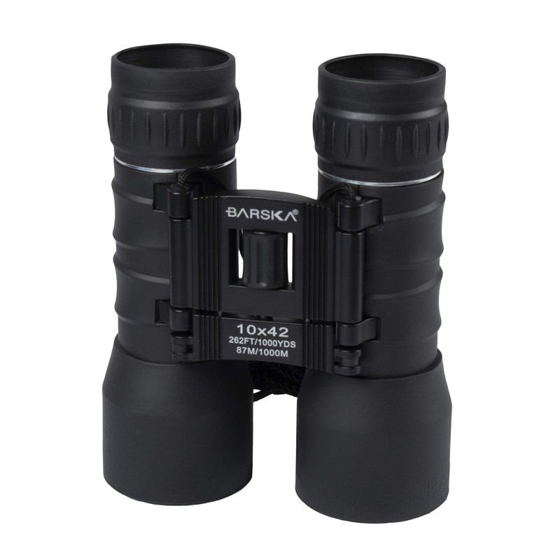 BARSKA 10x42 Lucid View Compact Binoculars , Black