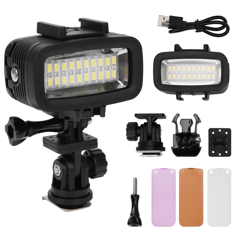 40m Underwater Photography Fill Light Waterproof Diving Camera LED Video