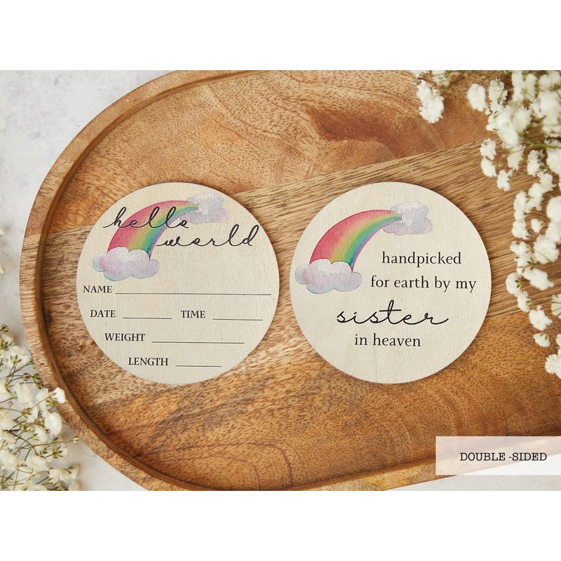 Handpicked By My Sister in Heaven Pregnancy Announcement Rainbow Baby