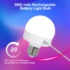 HMLUESR Rechargeable Light Bulbs with Remote Control, 3600mAh E26 Base
