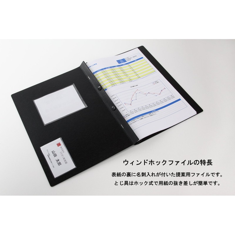 Lion Office Office File Wind Hook A4S No.56-BK Black