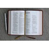 NIV, Thinline Bible, Compact, Leathersoft, Brown, Red Letter, Comfort Print