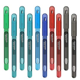 10 x Papermate InkJoy Capped Gel Ink Pens, 0.7mm Medium Nib, Across 6 Colours - Loose in Plain Packaging