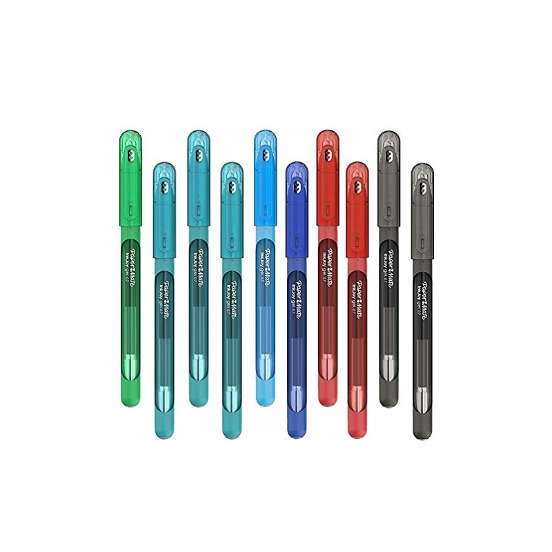 10 x Papermate InkJoy Capped Gel Ink Pens, 0.7mm Medium
