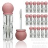COSIDEA 18 leere 3,5 ml rosa Lipgloss-Tuben mit transparentem Zauberstab,