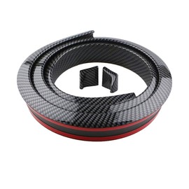 DuDuZui Car Rear Spoiler, 1.5 m / 4.9 ft Universal Car Rubber Strip Bar Carbon Fibre Spoiler Tailfin Tail Fin Rear Wing Tailgate Hatchback for Most Popular Cars