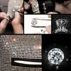 Rhinestones Car Tissue Holder Fashion Clip On Universal Backseat Tissue