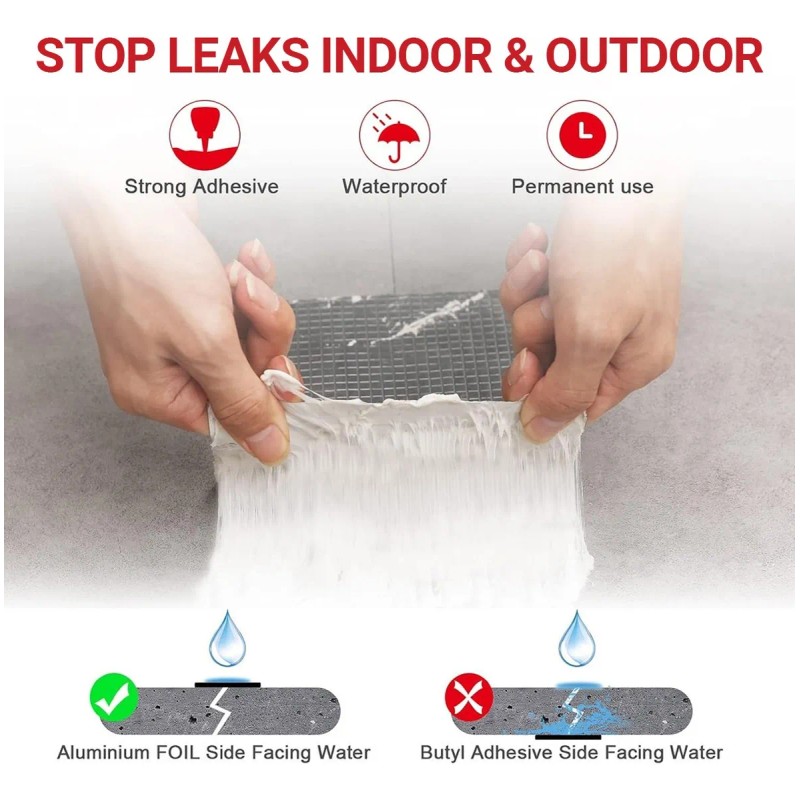 2 Pcs Cinta De Sellado Impermeable Y Estanca 10cm*10m