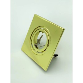 ECO lighting 3 inch Recessed Can Light Square Trim, Adjustable 30°, All Brushed Brass Finish