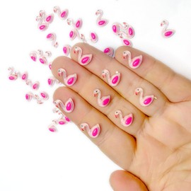 100PCS Mini Flamingo Decor for Dollhouse Resin Animal Tiny for Crafts Micro Miniature Flamingo for Fairy Garden Dollhouse Micro Landscaping Decoration