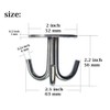 NELXULAS Stainless Steel Heavy Duty 3-Claw Coat Hook, Robe Hanger