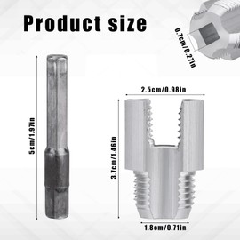 BOXOB 2-in-1 PVC Plastic Pipe Threader Kit, Integrated Internal & External Pipe Threading Tool for 1/2" Pipes Electric Drill Tungsten Steel Cutter for Home Repair