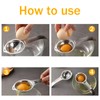 Premium Stainless Steel Egg Separator, Food-Grade Yolk White Filter, Durable