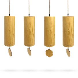 Satori Bamboo Musical Wind Chimes, 8-Notes - 4 Seasonal Variants | Indoor & Outdoor Sound Therapy, Healing, Yoga, Meditation, Decoration, Aluminum (Summer: Am Chord)
