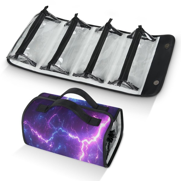 KATHRYNAYA 4 In 1 Hanging Toiletry Bag Roll-Up Makeup Bag
