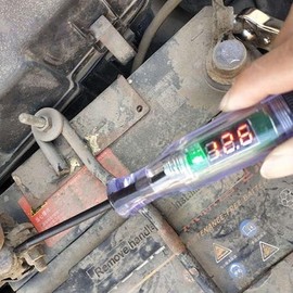 Probador digital de circuito LCD de 3 a 24 V, resistente retroiluminado, para coche, camión, prueba automotriz, probador de luz digital con
