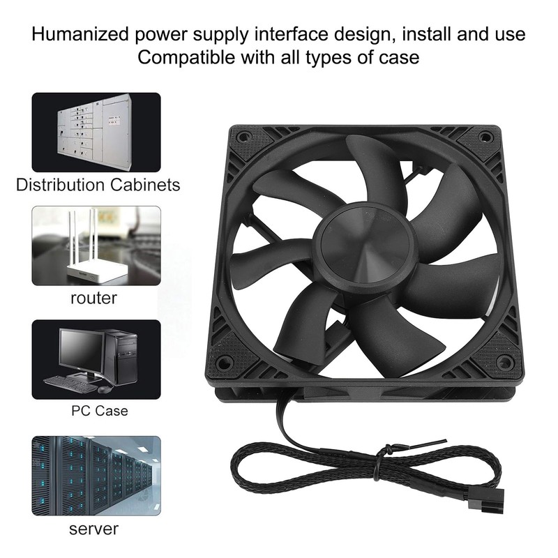 PC Case Fan 120mm PWM Intelligent Control MFDB Bearing Case