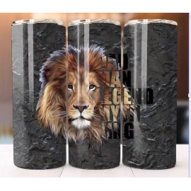 Handmade Dad Man Legend Myth King Lion Tumbler 20 oz Skinny Cup Mug Lid Straw