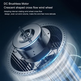 Desktop Tower Fan, 10 Inch Desk Fan Portable Bladeless Fan, Quiet Small Personal Cooling Fan with 3 Speeds Adjustment, Efficient Table Fan for Bedroom Home Office Desktop