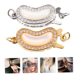 KONTONTY 2pcs DIY Necklace Buckle Clasp Pearl Connector Jewelry Lobster Clasps Bracelet Connector for DIY Jewelry