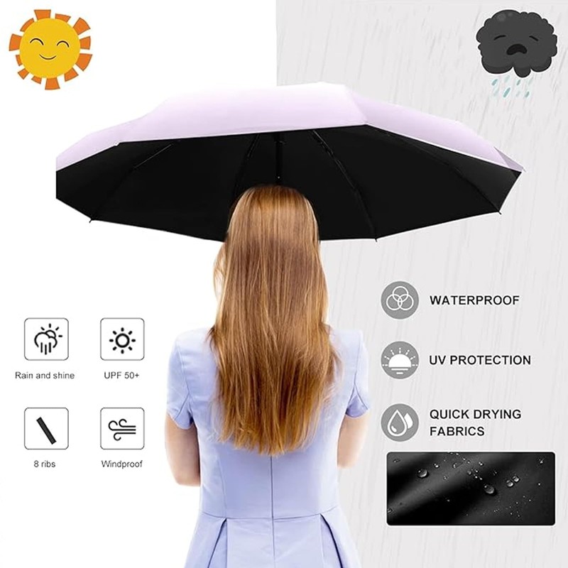 Hinapan 1 Piece Mini Travel Umbrella, Small Umbrella with Capsule