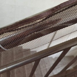 3 Meters Balcony Safety Net, Kids Children Pet Stairs Railing Guard Accident Prevention Mesh Indoor & Outdoor (Brown)